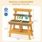 Natural Kids Outdoor Mud Kitchen with Grill Sink Faucet Fir Wood 30 Inch